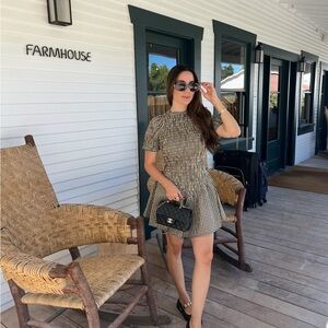 Après studio biscuit plaid mini dress